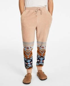 Sun + Stone Men's Desert Snow Geo-Print Fleece Joggers, Created For Macy's