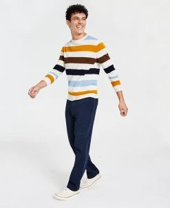 Club Room Men's Merino Stripe Sweater & Four Way Stretch Pants, Created For Macy's