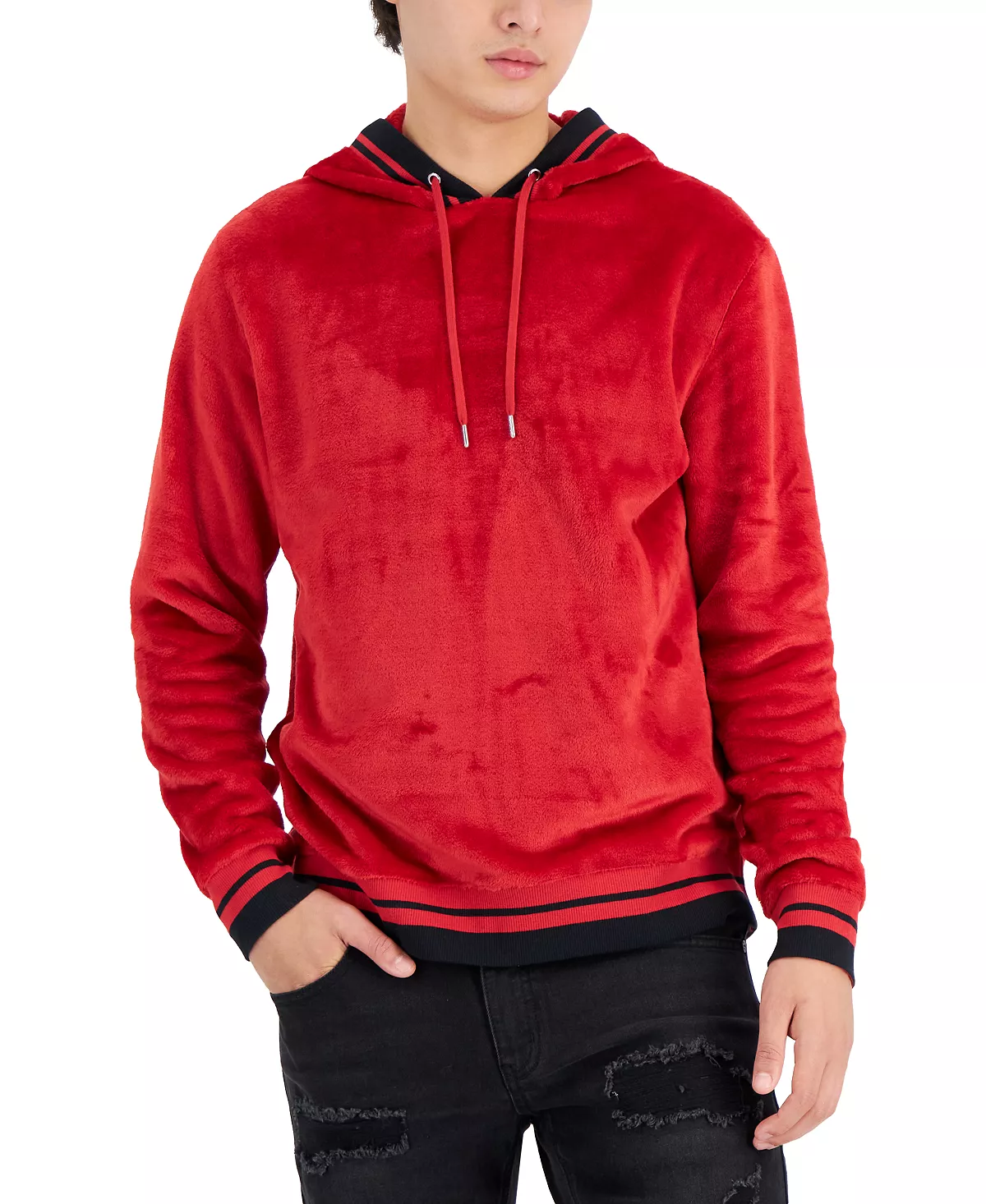 INC International Concepts .N.C. International Concepts® Men's Regular-Fit Ribbed Velour Hoodie, Created For Macy's 14 INC International Concepts .N.C. International Concepts® Men's Regular-Fit Ribbed Velour Hoodie, Created For Macy's - Image 12
