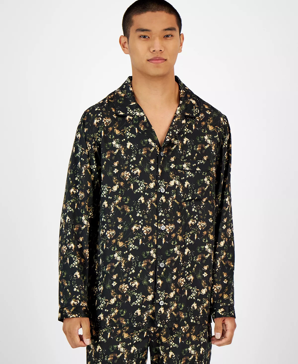 INC International Concepts .N.C. International Concepts® Men's 2-Pc. Floral-Print Pajama Set, Created For Macy's 6 INC International Concepts .N.C. International Concepts® Men's 2-Pc. Floral-Print Pajama Set, Created For Macy's - Image 4