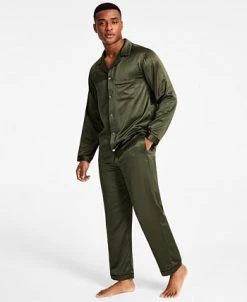 INC International Concepts .N.C. International Concepts® Men's 2-Pc. Tipped Pajama Set, Created For Macy's -Vince Camuto Sale 22368075 fpx