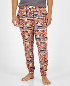 Sun + Stone Men's Southwest Geo-Print Pajama Joggers, Created For Macy's