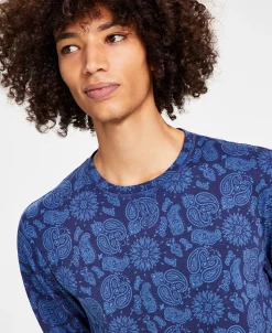 Sun + Stone Men's Bandana-Print Long-Sleeve T-Shirt, Created For Macy's -Vince Camuto Sale 22368293 fpx