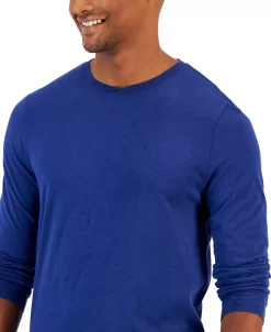 Club Room Men's Solid Long-Sleeve Pajama Top T-Shirt, Created For Macy's -Vince Camuto Sale 22369212 fpx