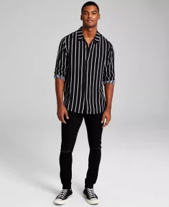 And Now This Men's Striped Long-Sleeve Resort Shirt -Vince Camuto Sale 22395569 fpx