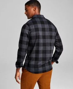 And Now This Men's Heavyweight Plaid Long-Sleeve Button-Up Shirt -Vince Camuto Sale 22409820 fpx