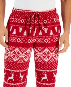 Club Room Men's Fair Isle Fleece Pajama Pants, Created For Macy's -Vince Camuto Sale 22418052 fpx