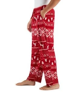 Club Room Men's Fair Isle Fleece Pajama Pants, Created For Macy's -Vince Camuto Sale 22418053 fpx