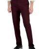Bar III Men's Slim-Fit Burgundy Solid Suit Pants, Created For Macy's -Vince Camuto Sale 22472175 fpx
