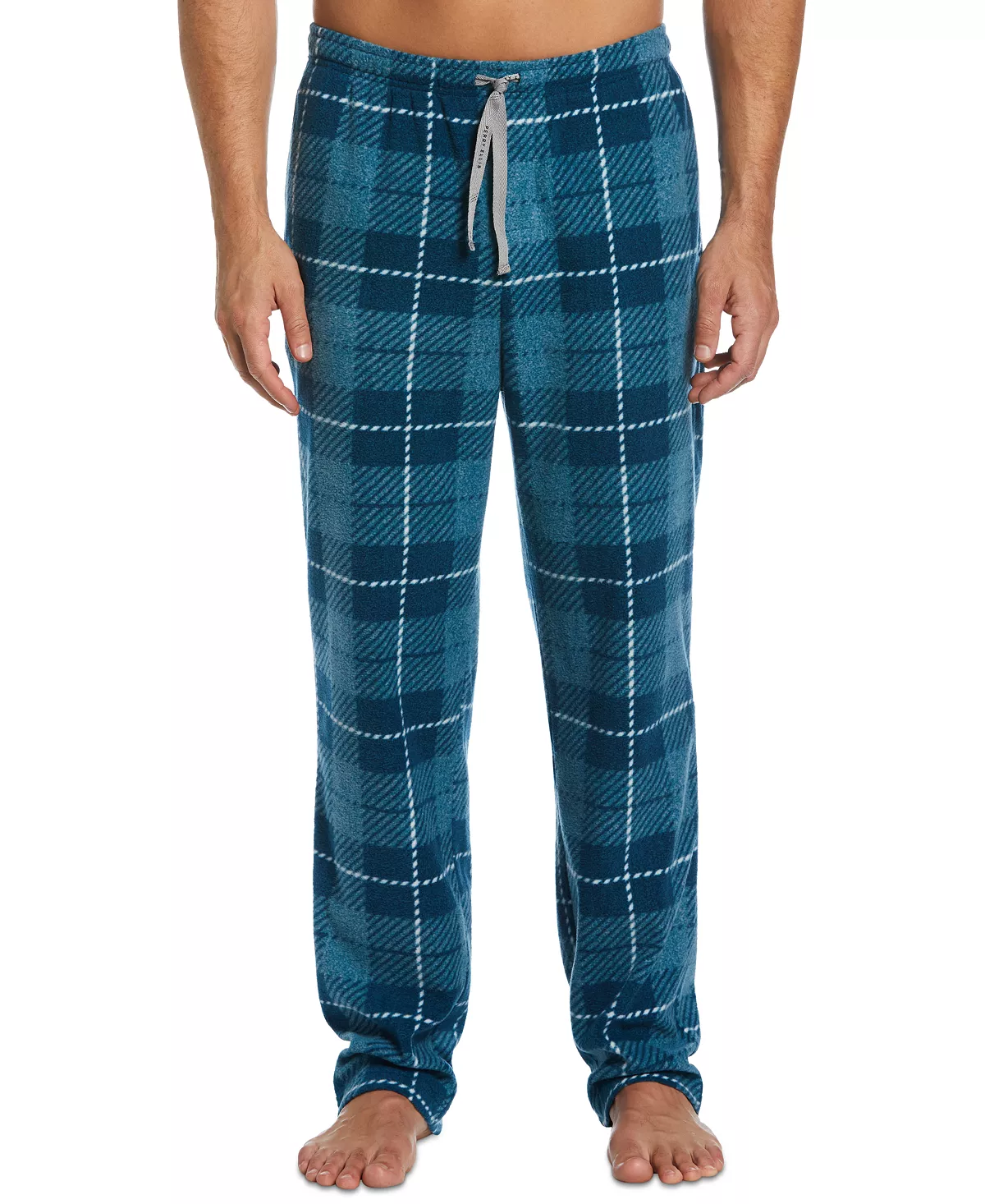 Perry Ellis Portfolio Men's Windowpane Plaid Textured Fleece Pajama Pants 3 Perry Ellis Portfolio Men's Windowpane Plaid Textured Fleece Pajama Pants
