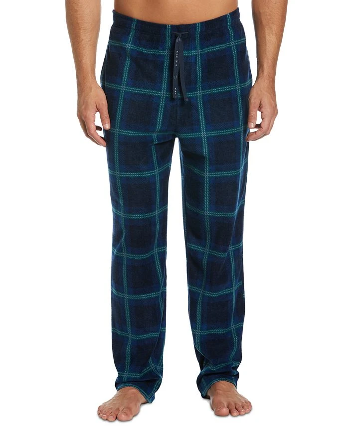 Perry Ellis Portfolio Men's Windowpane Plaid Textured Fleece Pajama Pants 3 Perry Ellis Portfolio Men's Windowpane Plaid Textured Fleece Pajama Pants