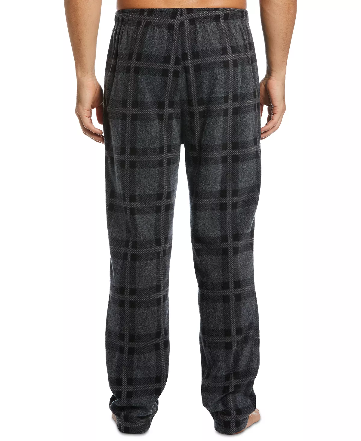 Perry Ellis Portfolio Men's Windowpane Plaid Textured Fleece Pajama Pants 5 Perry Ellis Portfolio Men's Windowpane Plaid Textured Fleece Pajama Pants - Image 3