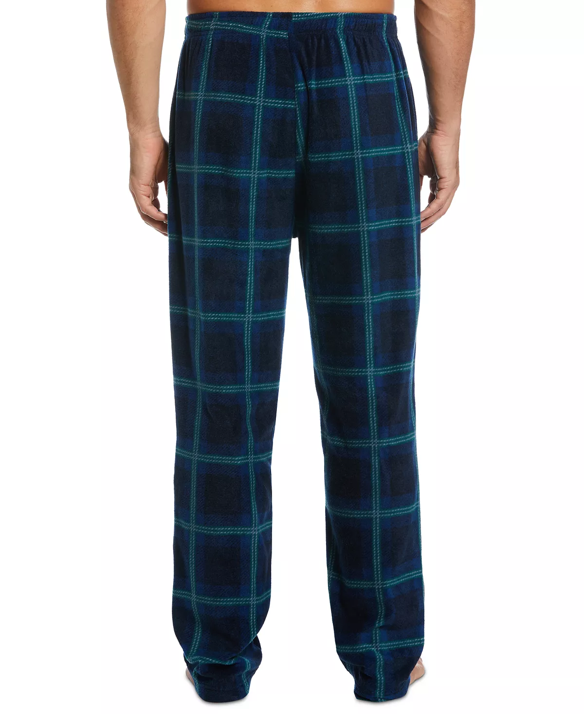 Perry Ellis Portfolio Men's Windowpane Plaid Textured Fleece Pajama Pants 4 Perry Ellis Portfolio Men's Windowpane Plaid Textured Fleece Pajama Pants - Image 2