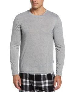 Perry Ellis Portfolio Men's Solid Long-Sleeve Pajama T-Shirt