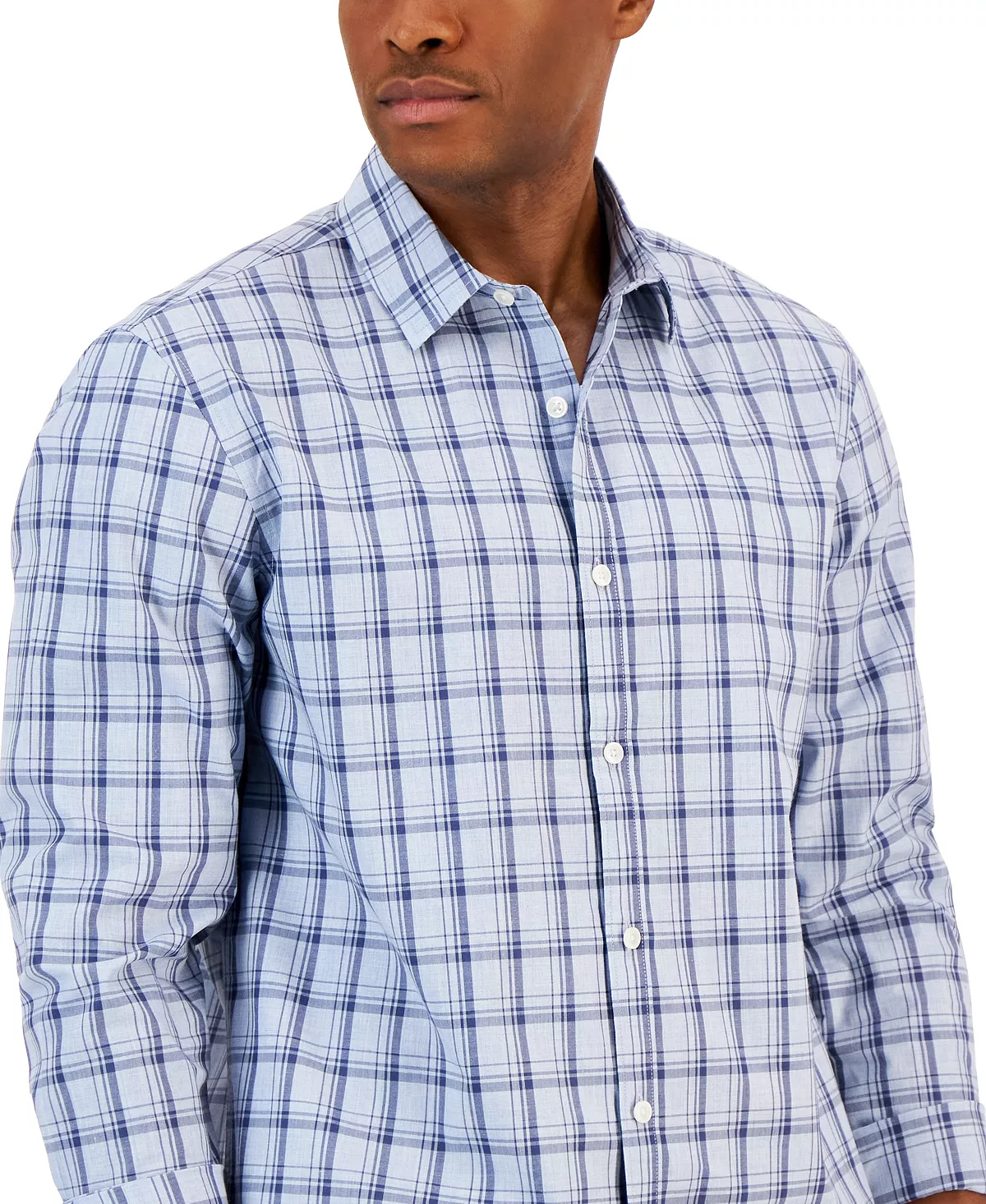 Alfani Men's Caro Classic-Fit Long-Sleeve Plaid Print Shirt, Created For Macy's 7 Alfani Men's Caro Classic-Fit Long-Sleeve Plaid Print Shirt, Created For Macy's - Image 5