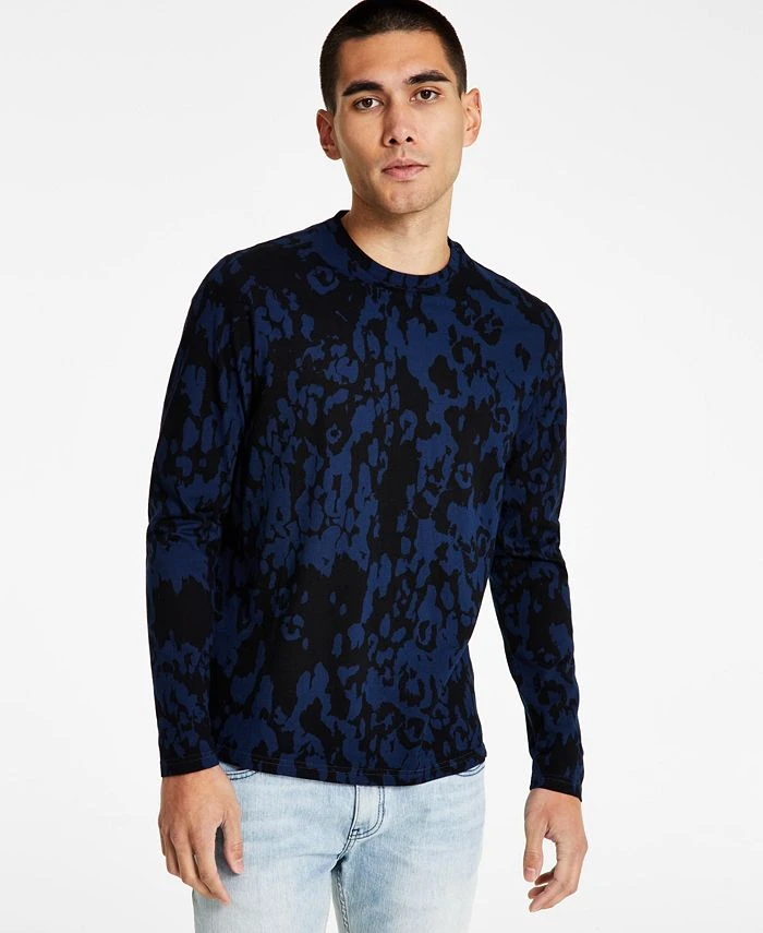 INC International Concepts Men's Mason Classic-Fit Abstract-Print Long-Sleeve T-Shirt, Created For Macy's 3 INC International Concepts Men's Mason Classic-Fit Abstract-Print Long-Sleeve T-Shirt, Created For Macy's