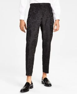 INC International Concepts Men's Lacy Slim-Fit Floral Jacquard Suit Pants, Created For Macy's