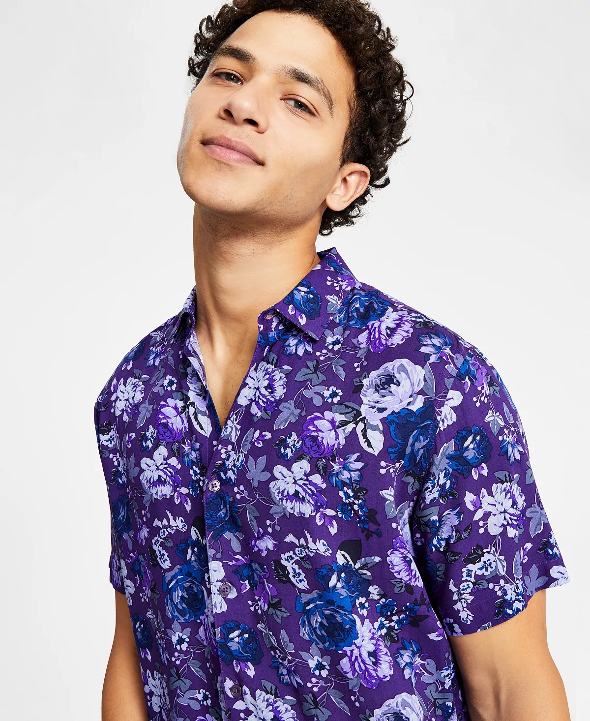 INC International Concepts Men's Rosco Classic-Fit Floral-Print Button-Down Shirt, Created For Macy's 5 INC International Concepts Men's Rosco Classic-Fit Floral-Print Button-Down Shirt, Created For Macy's - Image 3