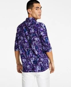 INC International Concepts Men's Rosco Short-Sleeve Floral Print Shirt, Created For Macy's -Vince Camuto Sale 22525713 fpx