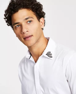 INC International Concepts Men's Long-Sleeve Embellished-Collar Shirt, Created For Macy's 8 INC International Concepts Men's Long-Sleeve Embellished-Collar Shirt, Created For Macy's -Vince Camuto Sale 22525726 fpx