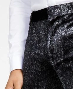 INC International Concepts Men's Slim-Fit Paisley Velvet Suit Pants, Created For Macy's -Vince Camuto Sale 22525764 fpx