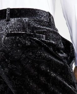 INC International Concepts Men's Slim-Fit Paisley Velvet Suit Pants, Created For Macy's -Vince Camuto Sale 22525766 fpx
