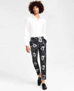 INC International Concepts Men's Elm Slim-Fit Floral Jacquard Suit Pants, Created For Macy's 16 INC International Concepts Men's Elm Slim-Fit Floral Jacquard Suit Pants, Created For Macy's -Vince Camuto Sale 22525783 fpx
