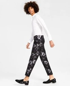INC International Concepts Men's Elm Slim-Fit Floral Jacquard Suit Pants, Created For Macy's 12 INC International Concepts Men's Elm Slim-Fit Floral Jacquard Suit Pants, Created For Macy's -Vince Camuto Sale 22525785 fpx