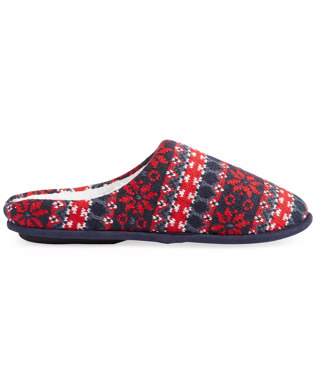Club Room Men's Fair Isle Fleece-Lined Slippers, Created For Macy's 7 Club Room Men's Fair Isle Fleece-Lined Slippers, Created For Macy's - Image 5