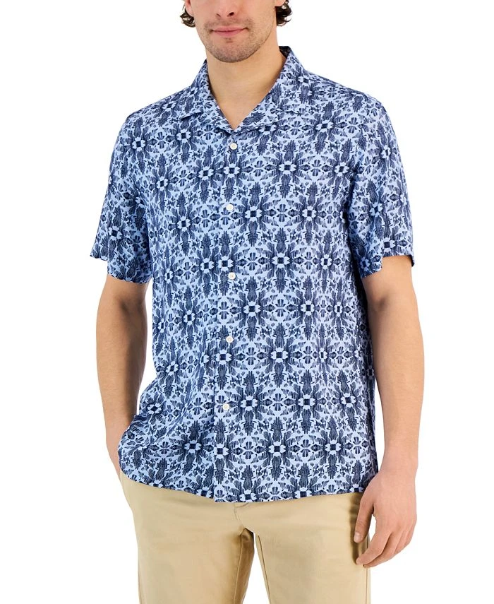 Club Room Men's Silk Floral Medallion Shirt, Created For Macy's 3 Club Room Men's Silk Floral Medallion Shirt, Created For Macy's