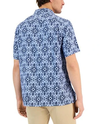 Club Room Men's Silk Floral Medallion Shirt, Created For Macy's 4 Club Room Men's Silk Floral Medallion Shirt, Created For Macy's - Image 2