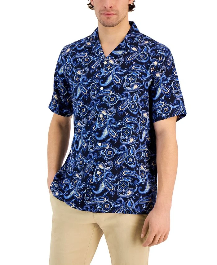 Club Room Men's Paisley Medallion Shirt, Created For Macy's 3 Club Room Men's Paisley Medallion Shirt, Created For Macy's