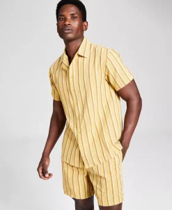 And Now This Men's Classic-Fit Button-Down Camp Shirt -Vince Camuto Sale 22677528 fpx