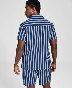 And Now This Men's Classic-Fit Button-Down Camp Shirt -Vince Camuto Sale 22677533 fpx