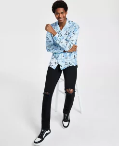 INC International Concepts Men's Jess Classic-Fit Long Sleeve Floral Print Camp Shirt, Created For Macy's 8 INC International Concepts Men's Jess Classic-Fit Long Sleeve Floral Print Camp Shirt, Created For Macy's -Vince Camuto Sale 22685204 fpx