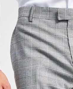 INC International Concepts Men's Slim-Fit Glen Plaid Pants, Created For Macy's -Vince Camuto Sale 22685212 fpx
