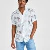 INC International Concepts Men's Jason Classic-Fit Short-Sleeve Abstract Print Camp Shirt, Created For Macy's -Vince Camuto Sale 22685467 fpx