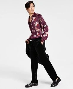 INC International Concepts Men's Owen Slim-Fit Velvet Suit Pants, Created For Macy's -Vince Camuto Sale 22685852 fpx