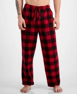 Club Room Men's Cozy Fleece Pajama Pants, Created For Macy's