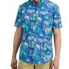 Club Room Men's Lex Classic-Fit Tropical-Print Button-Down Poplin Shirt, Created For Macy's -Vince Camuto Sale 22824546 fpx