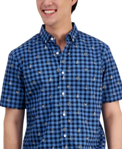 Club Room Men's Peter Classic-Fit Maritime-Print Check Button-Down Poplin Shirt, Created For Macy's 8 Club Room Men's Peter Classic-Fit Maritime-Print Check Button-Down Poplin Shirt, Created For Macy's -Vince Camuto Sale 22824560 fpx