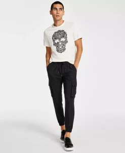 INC International Concepts Men's Slim-Fit Brushed Cargo Jogger Pants, Created For Macy's -Vince Camuto Sale 22849505 fpx