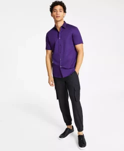 INC International Concepts Men's Tux Classic-Fit Solid Button-Down Shirt, Created For Macy's -Vince Camuto Sale 22852239 fpx