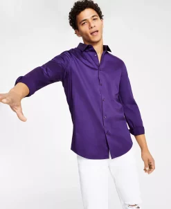 INC International Concepts Men's Slim Fit Dress Shirt, Created For Macy's -Vince Camuto Sale 22853759 fpx