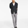 Club Room Men's Chunky Shawl Collar Cardigan, Solid Stretch Oxford Button-Down Shirt & Four-Way Stretch Pants, Created For Macy's