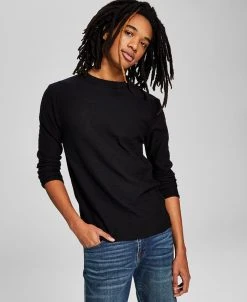 And Now This Men's Textured Knit Long-Sleeve Shirt