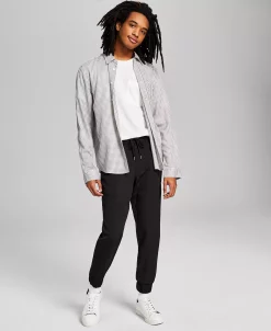 And Now This Men's Mini Check Long-Sleeve Button-Up Shirt -Vince Camuto Sale 22986325 fpx