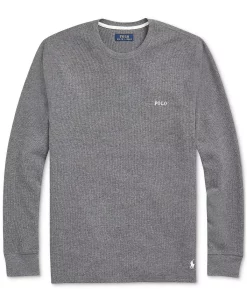 Polo Ralph Lauren Men's Big & Tall Waffle Knit Thermal Pajama Shirt -Vince Camuto Sale 22987658 fpx