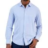 Alfani Men's Classic-Fit Heathered Jersey-Knit Button-Down Shirt, Created For Macy's -Vince Camuto Sale 22999322 fpx