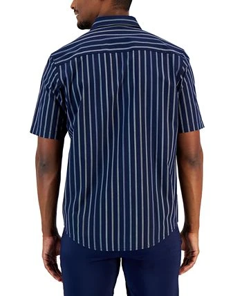 Alfani Men's Classic-Fit Stretch Gradient Stripe Button-Down Shirt, Created For Macy's 4 Alfani Men's Classic-Fit Stretch Gradient Stripe Button-Down Shirt, Created For Macy's - Image 2